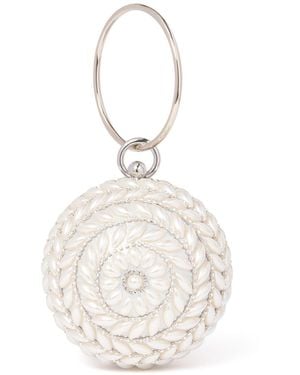 Forever New Signature Pandora Round Clutch Bag Cream - White