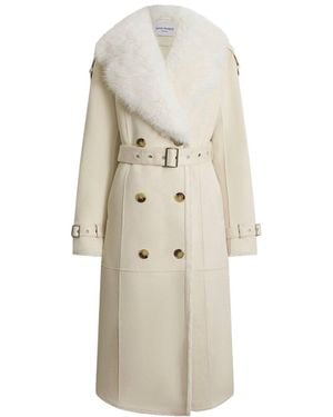 James Lakeland Faux Fur Suede Coat - White