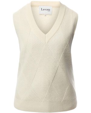 Levete Room Lr-Jade 4 Knitted Vest - White