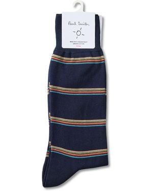 Paul Smith Signature Block Socks - Blue