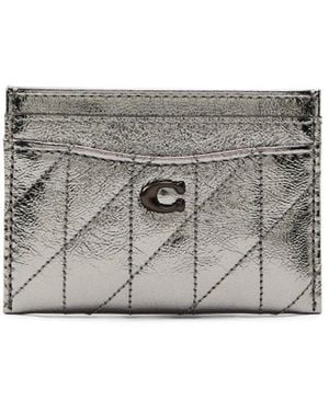 COACH Essential Card Case With Quilting - Grey