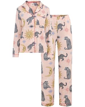 Chelsea Peers Celestial Leopard Pyjama Set - Pink