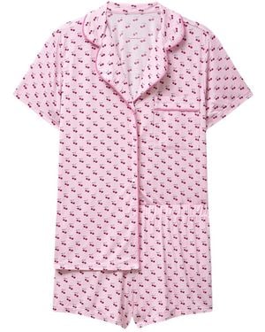 Stripe & Stare Short Pyjama Set - Pink