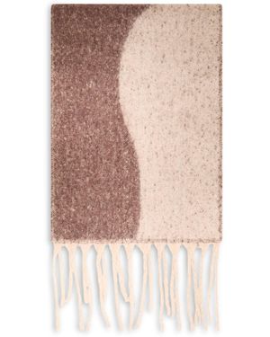 James Lakeland Wave Detail Scarf - Brown