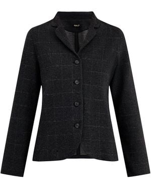 Mama B. Herringbone Jacquard Blazer - Black
