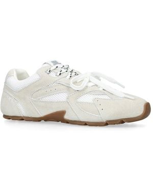 Steve Madden Aisel Suede Trainers - White