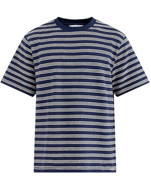 SELECTED Heli Seersucker Stripe T-Shirt - Blue