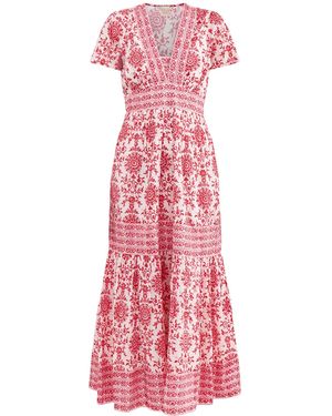 Aspiga Pippa Organic Block Print Maxi Dress - Pink