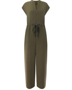 Whistles Sleeveless Drawstring Jumpsuit - Green