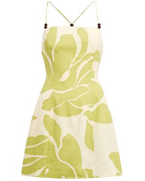 Forever New Isla Beaded Mini Dress - Yellow