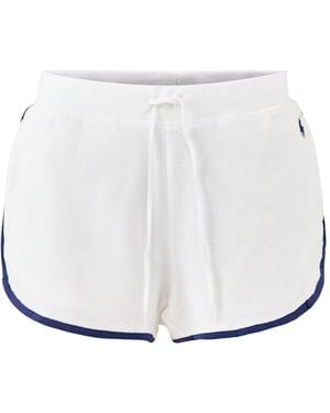 Polo Ralph Lauren Contrast Trim Terry Shorts - White