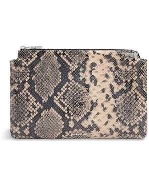 Whistles Women's Elita Snake Double Clutch - Grey