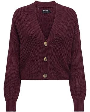 ONLY Carol Nice Cardigan Burgundy - Purple