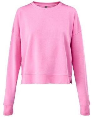 Sweaty Betty After Class Crop Sweatshirt - Pink