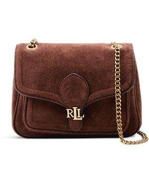 Ralph Lauren Bradley Suede Small Shoulder Bag - Brown