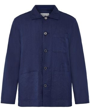 Universal Works Bakers Overshirt - Blue