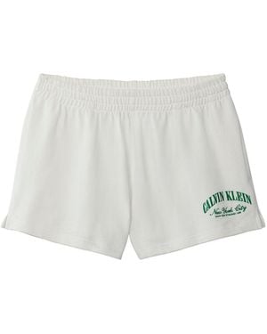 Calvin Klein Logo Jersey Pyjama Shorts - White