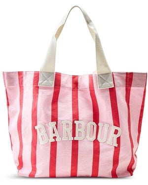 Barbour Emily Stripe Tote Bag - Pink