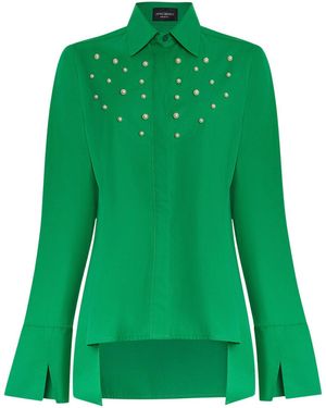 James Lakeland Pearl Detail Shirt - Green
