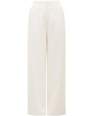 Forever New Posey Linen Wide Leg Trousers - White