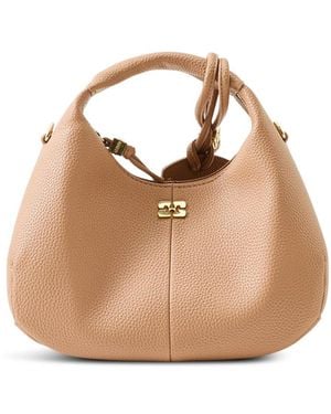 Ganni Hobo Mini Tote Bag Tan - Multicolour