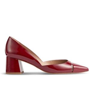 LK Bennett Cecile Patent Cut Out Block Heel Court - Red