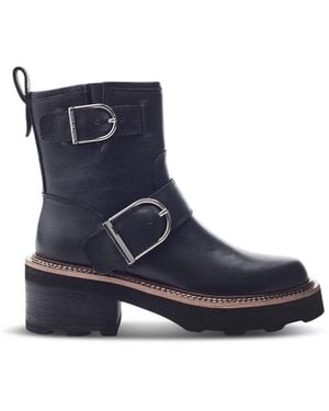 Moda In Pelle Women's Barbel Leather Boots - Blue