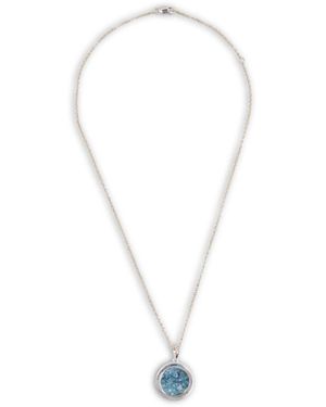 Rachel Jackson Medium Deco Sun Birthstone Amulet Necklace - White