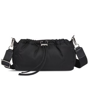 Whistles Benny Drawstring Woven Cross-Body Bag - Black