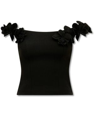 Forever New Faye Applique Bardot Top - Black