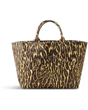 Ganni Xxl Easy Shopper Recycled Tote Bag - Metallic