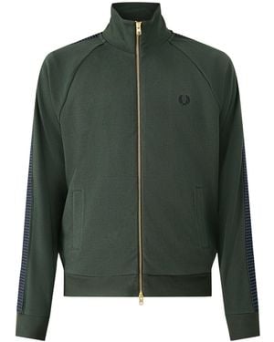 Fred Perry Dash Taped Track Jacket - Green