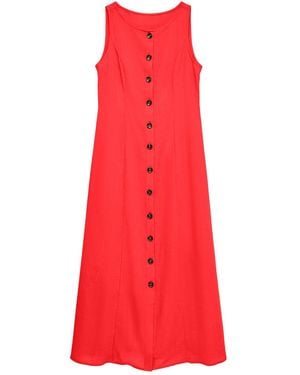 Vero Moda Sleeveless Round Neck Maxi Dress - Red