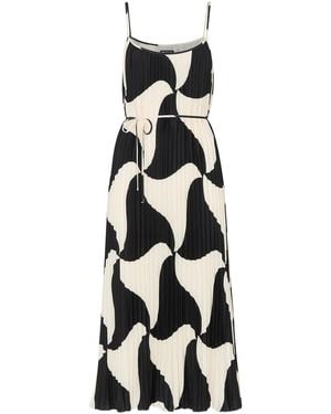 Whistles Women's Triangle Swirl Pleated Dress - White