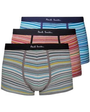 Paul Smith Organic Trunks 3 Pack, Cotton - Blue
