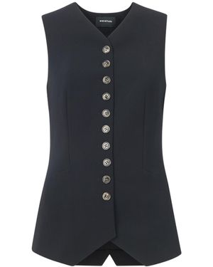 Whistles Women's Cora Crepe Waistcoat - Blue