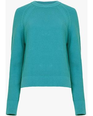 French Connection Women's Lily Mozart Ls Crew Nk Jumper - Blue