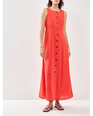 Vero Moda Sleeveless Round Neck Maxi Dress - Red