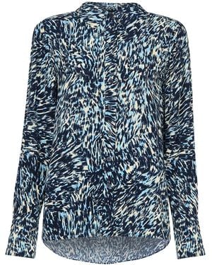 Whistles Women's Leopard Swirl Print Shirt - Blue