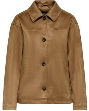 ONLY Carolina Faux Suede Jacket - Brown