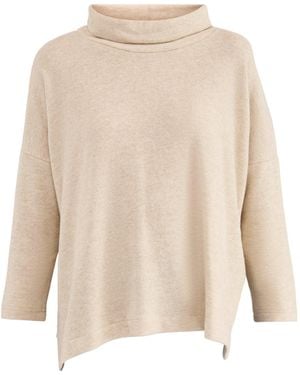 Mama B. Roll Neck Knit Jumper Cream - White