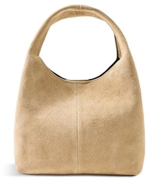 Marlon Avera Suede Shoulder Bag Tan - Natural