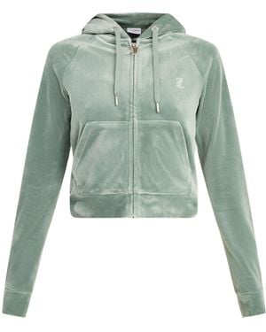 Juicy Couture Madison Hoodie Label Diamante - Green