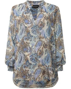 James Lakeland Artistic Paisley Blouse, Polyester - Blue