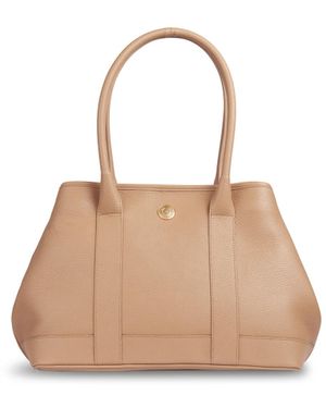 LK Bennett Women's Laurie Camel Grainy Leather Tote Bag - Natural