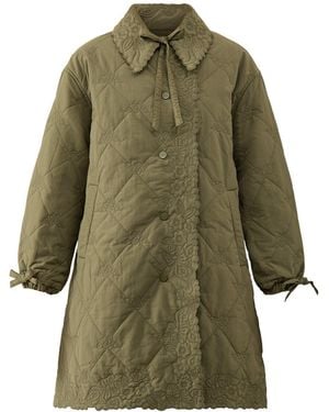 Damson Madder Avery Quilted Coat - Green