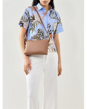 Radley Pockets Medium Zip Top Crossbody Bag Tan - Blue
