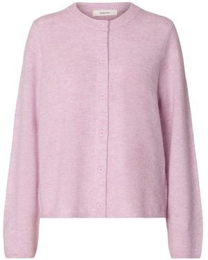 SELECTED Lulu Knit Cardigan Lilac - Pink