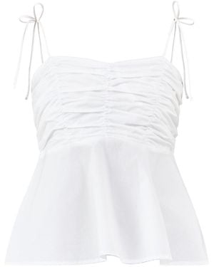 SELECTED Delia Strap Top - White