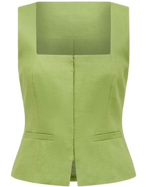 Forever New Posey Square Neck Waistcoat - Green